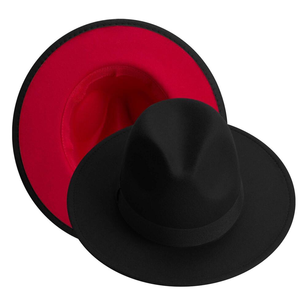 9240 Fedora Hats / Felt FedoraHats Two Tone Wide Brim Fedora Hats Rancher